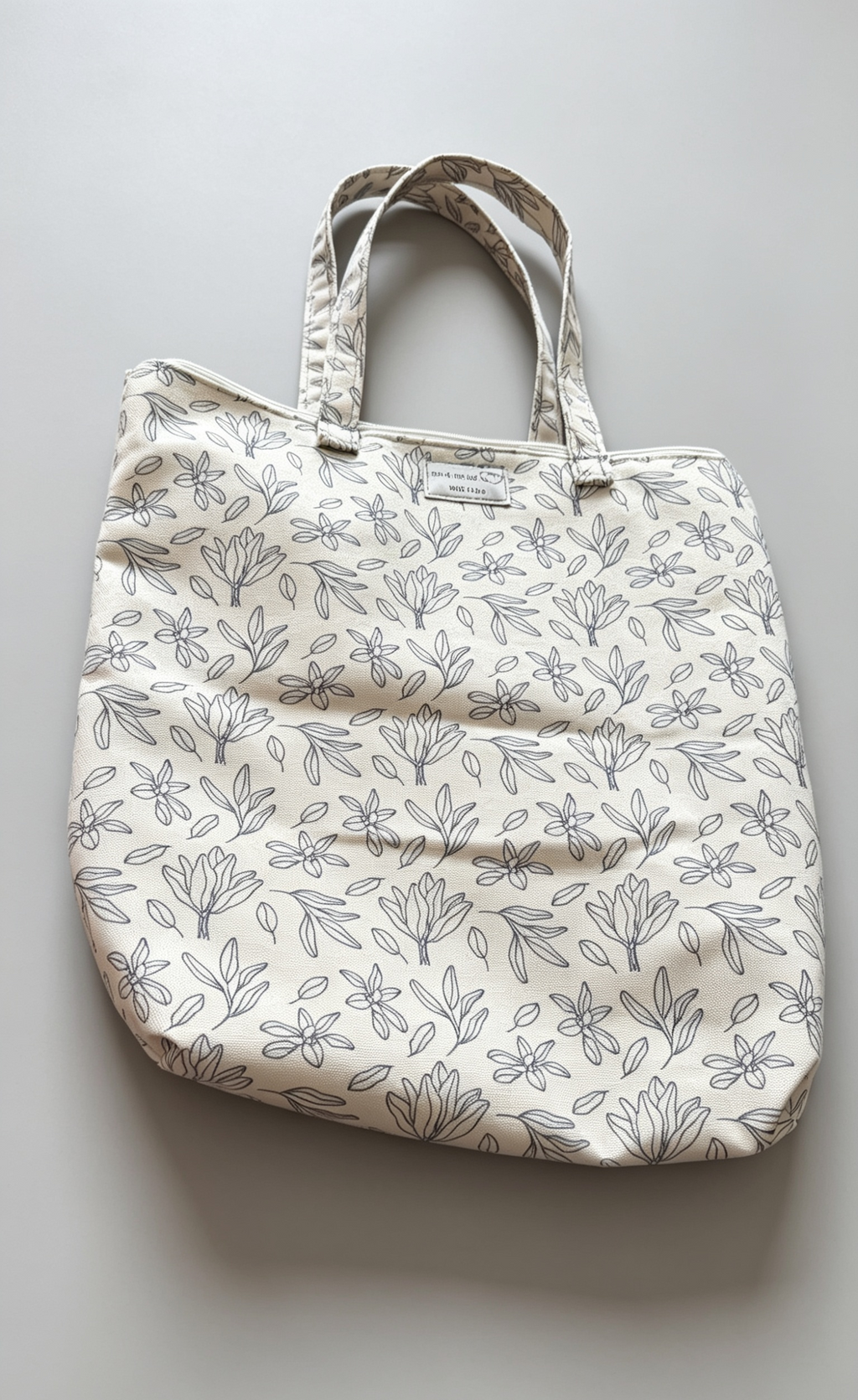 Handmade Leaf Print Tote Bag