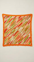 Hand Crocheted Diagonal Stripe Blanket