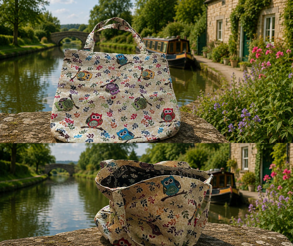 Owl Print Tote Bag