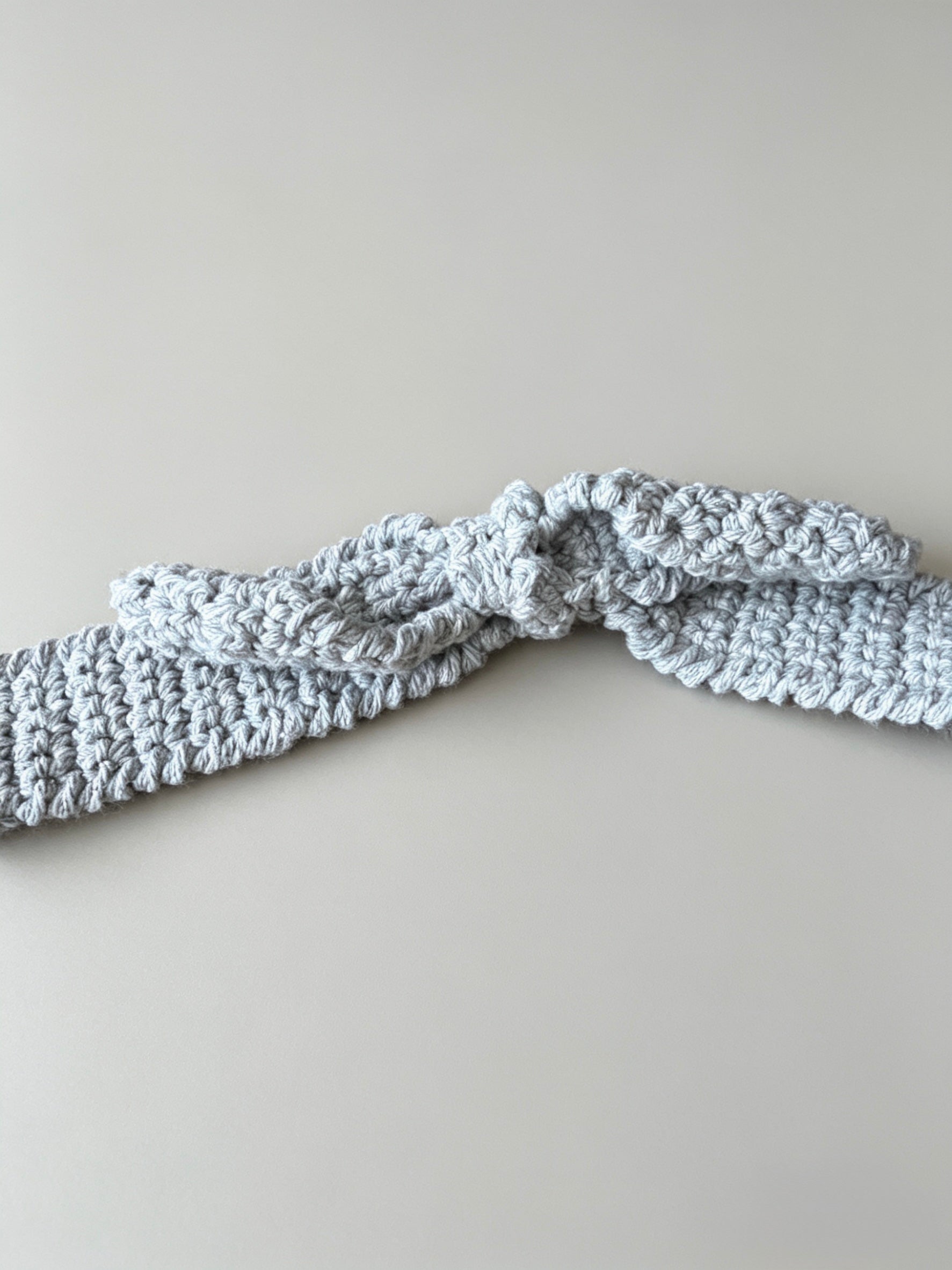 Light Grey Textured Crochet Bag