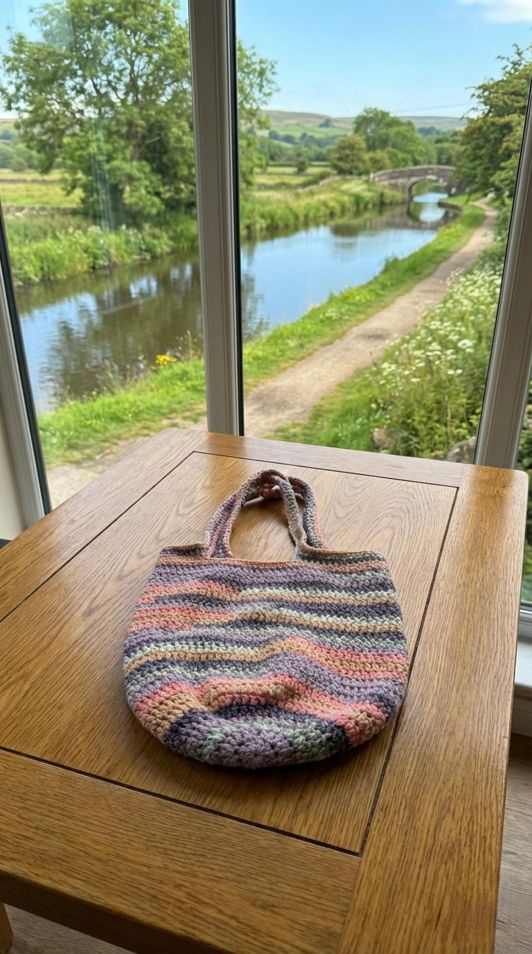 Colourful Hand-Crocheted Bag
