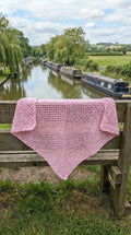 Hand Crocheted Solid Soft Pink Blanket