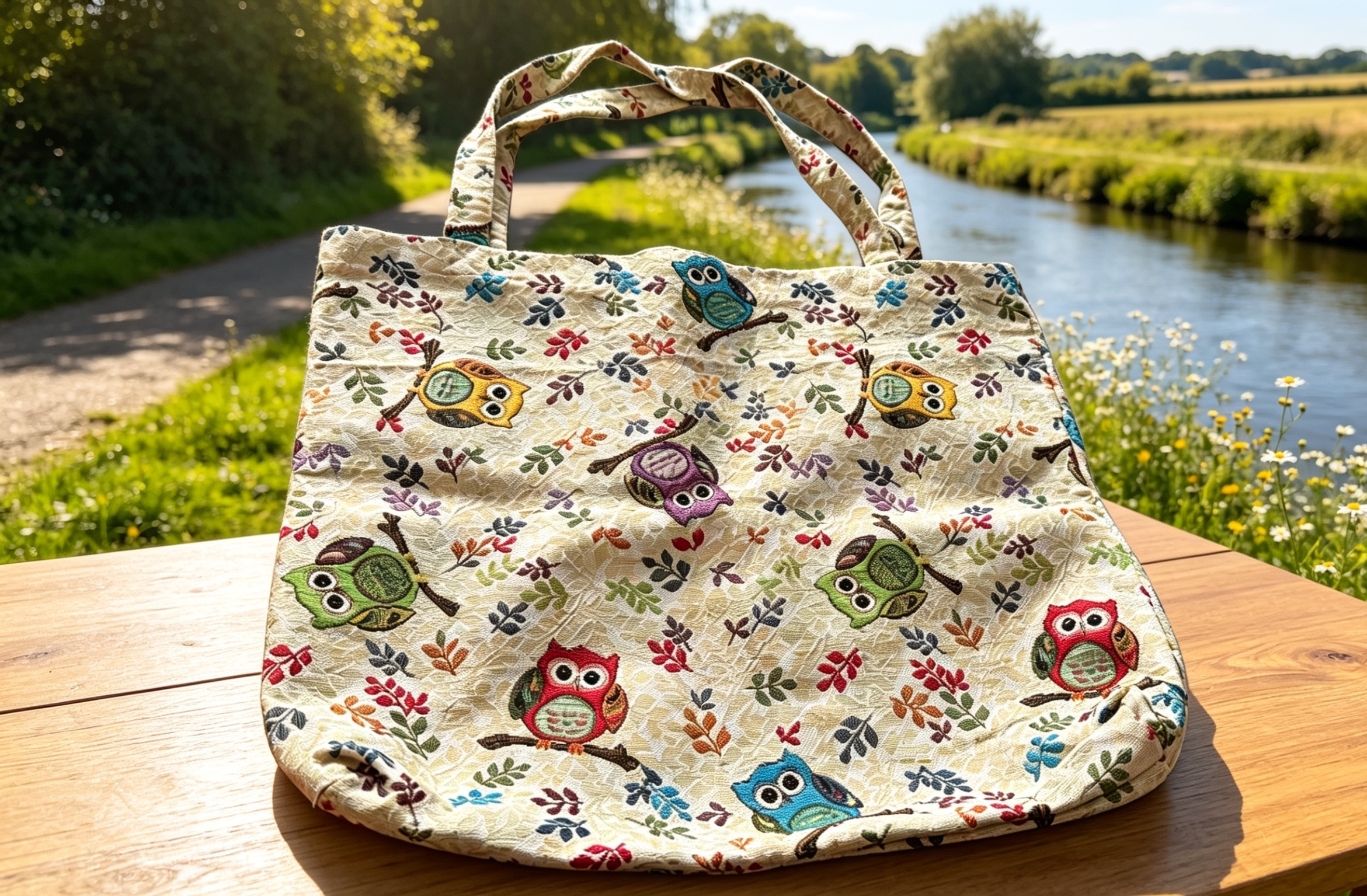 Owl Print Tote Bag