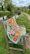 Hand Crocheted Patchwork Granny Square Blanket