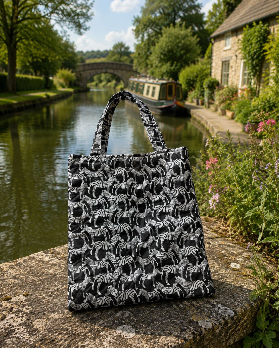 Zebra Print Tote Bag