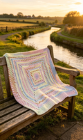 🌈 Pastel Rainbow Granny Square Blanket