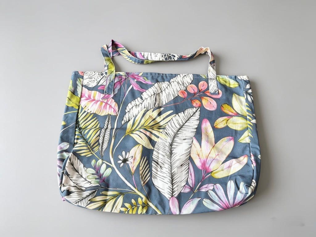 Tropical Leaf Print Tote Bag