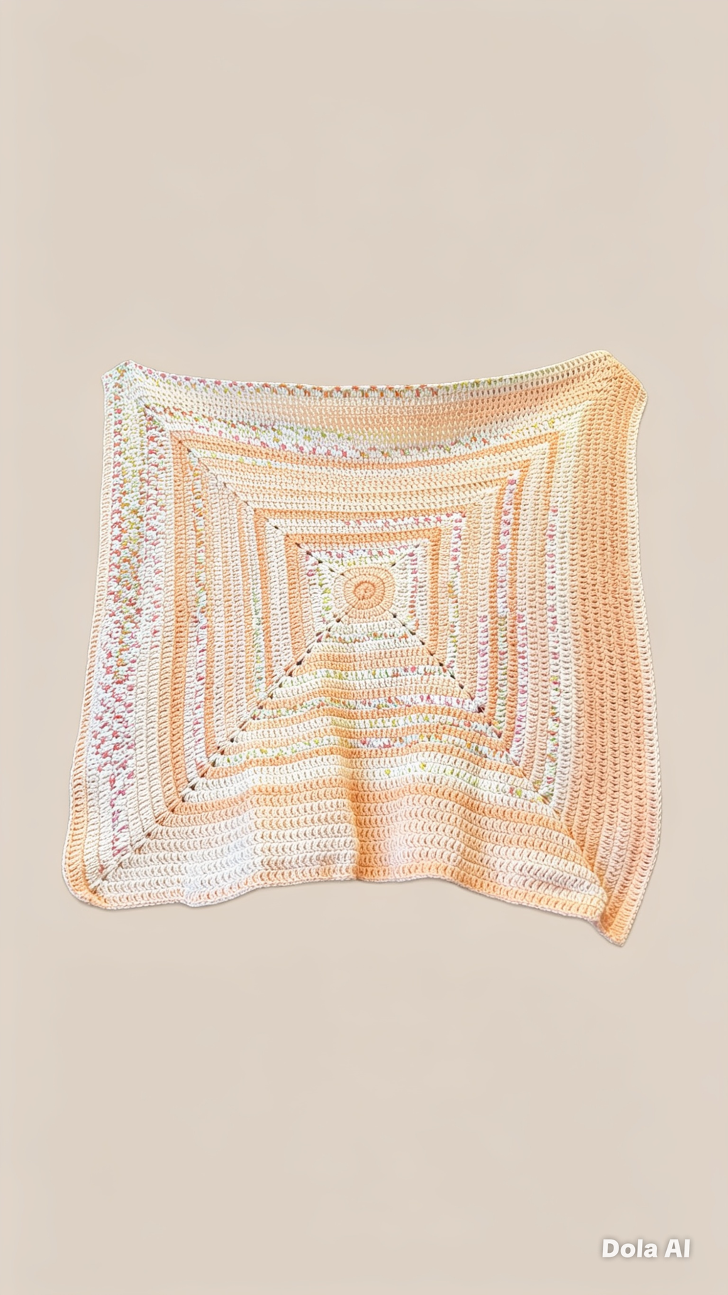 🍑 Peachy Ombré Square Blanket