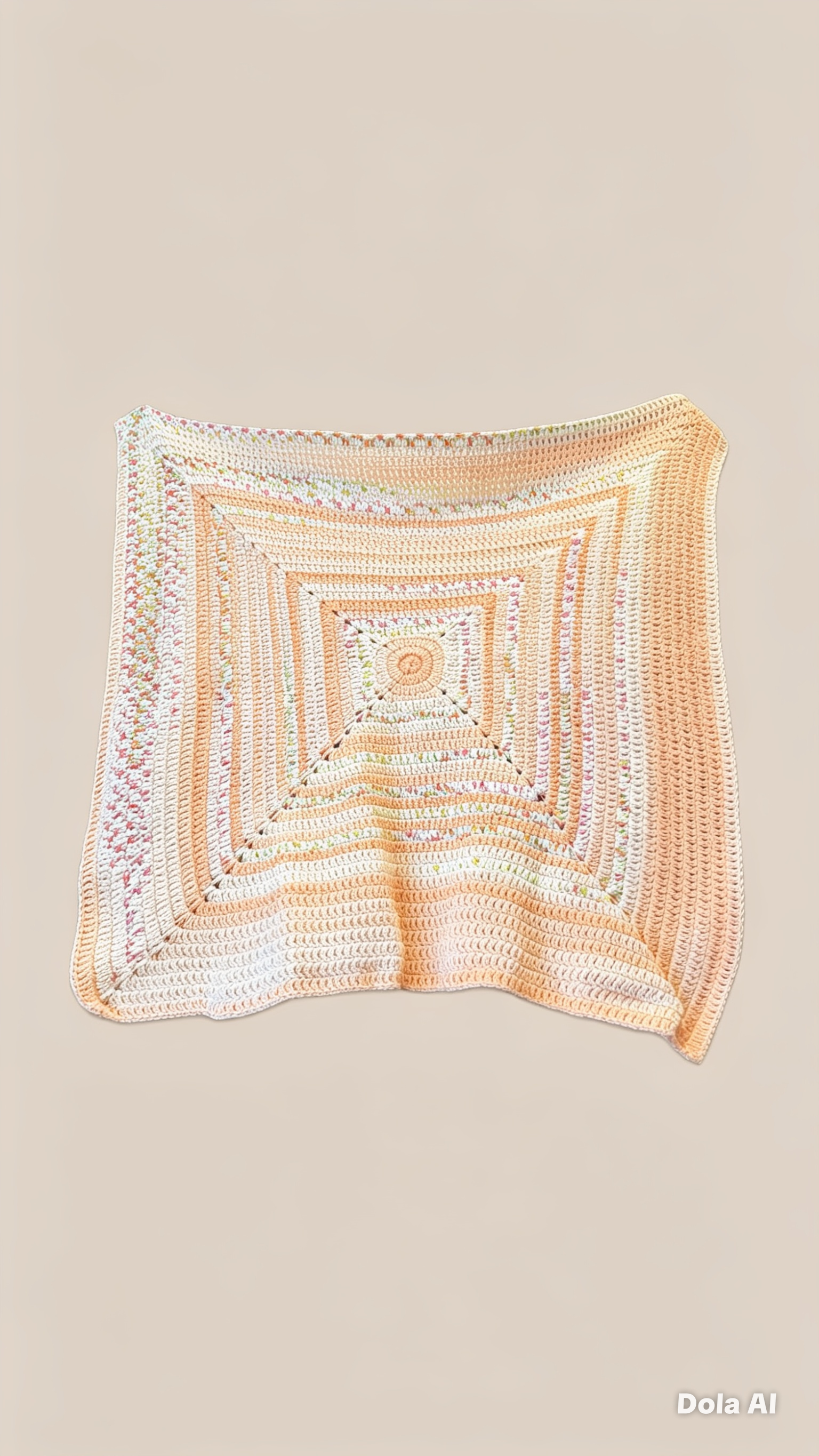 🍑 Peachy Ombré Square Blanket
