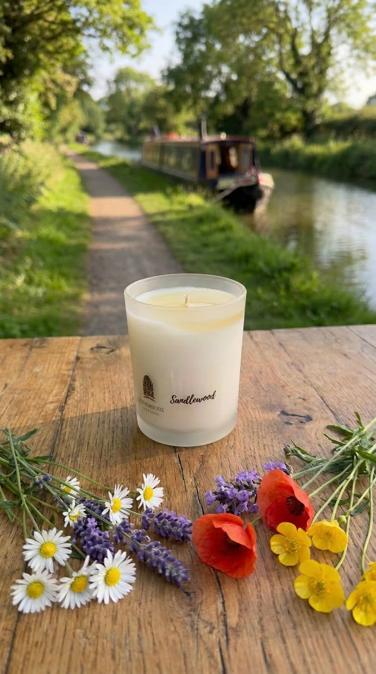 Hand Poured Scented Candle - Sandalwood 7oz