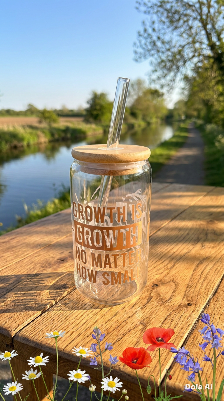 16oz Glass Tumbler - Inspirational Quotes