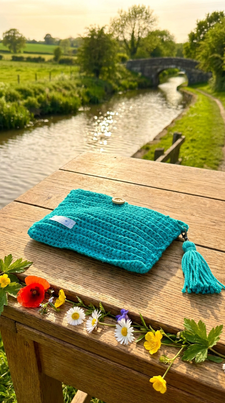 Turquoise Hand Crocheted Bag