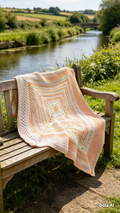 🍑 Peachy Ombré Square Blanket