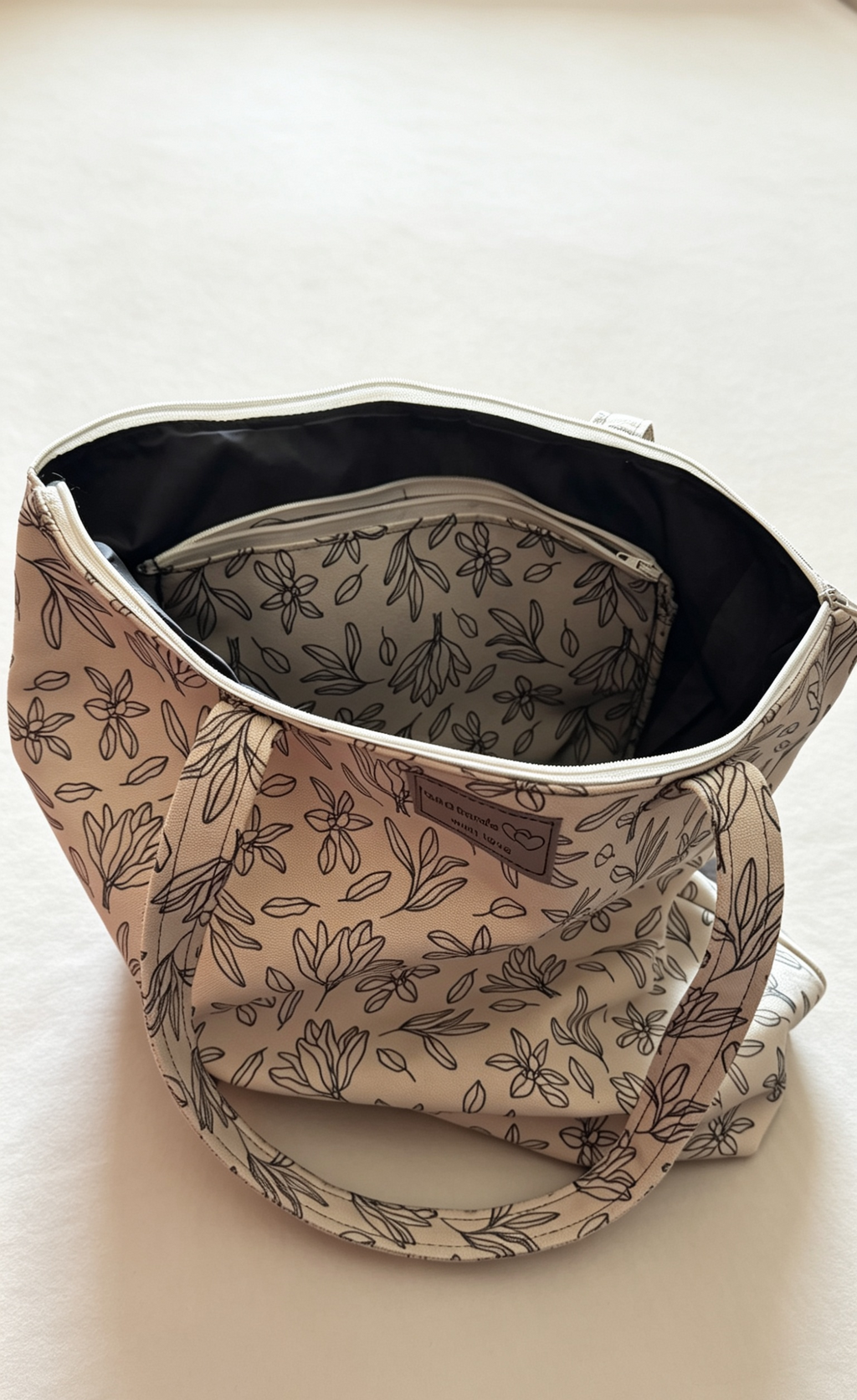 Handmade Leaf Print Tote Bag