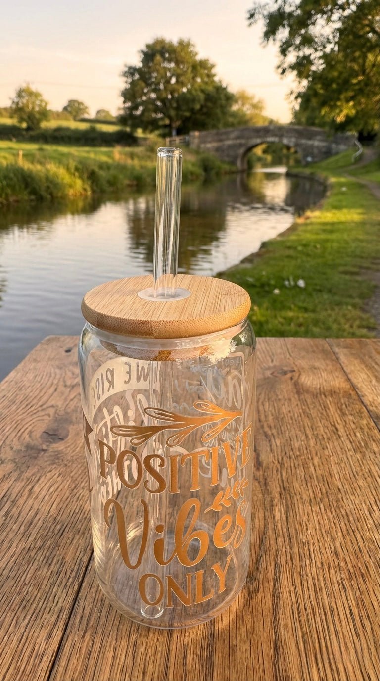 16oz Glass Tumbler - Inspirational Quotes