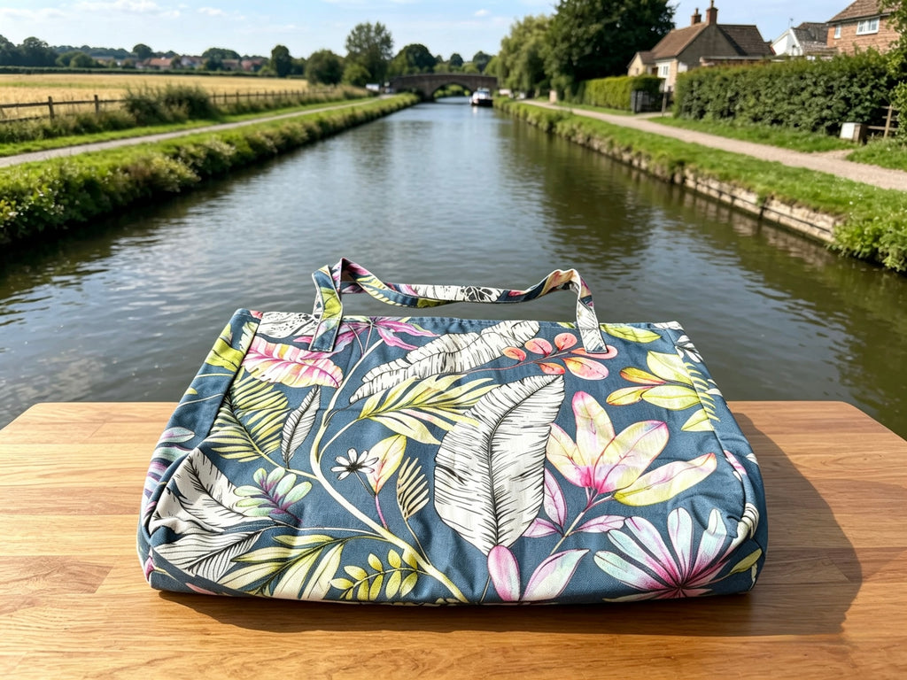 Tropical Leaf Print Tote Bag