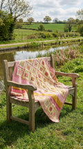 Hand Crocheted Patchwork & Stripe Blanket