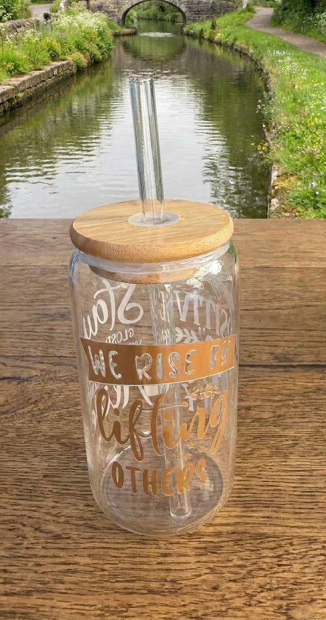 16oz Glass Tumbler - Inspirational Quotes