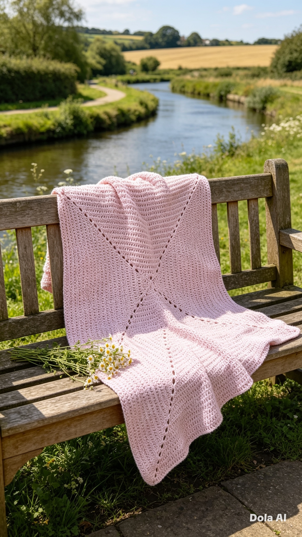 🌸 Soft Pink Textured Blanket