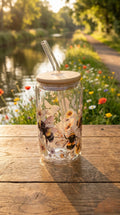 16oz Glass Tumbler - Bumblebees