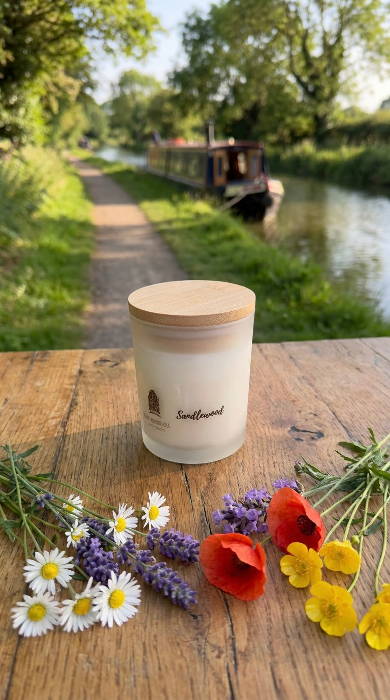 Hand Poured Scented Candle - Sandalwood 7oz