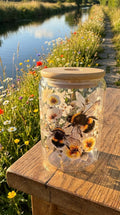 16oz Glass Tumbler - Bumblebees