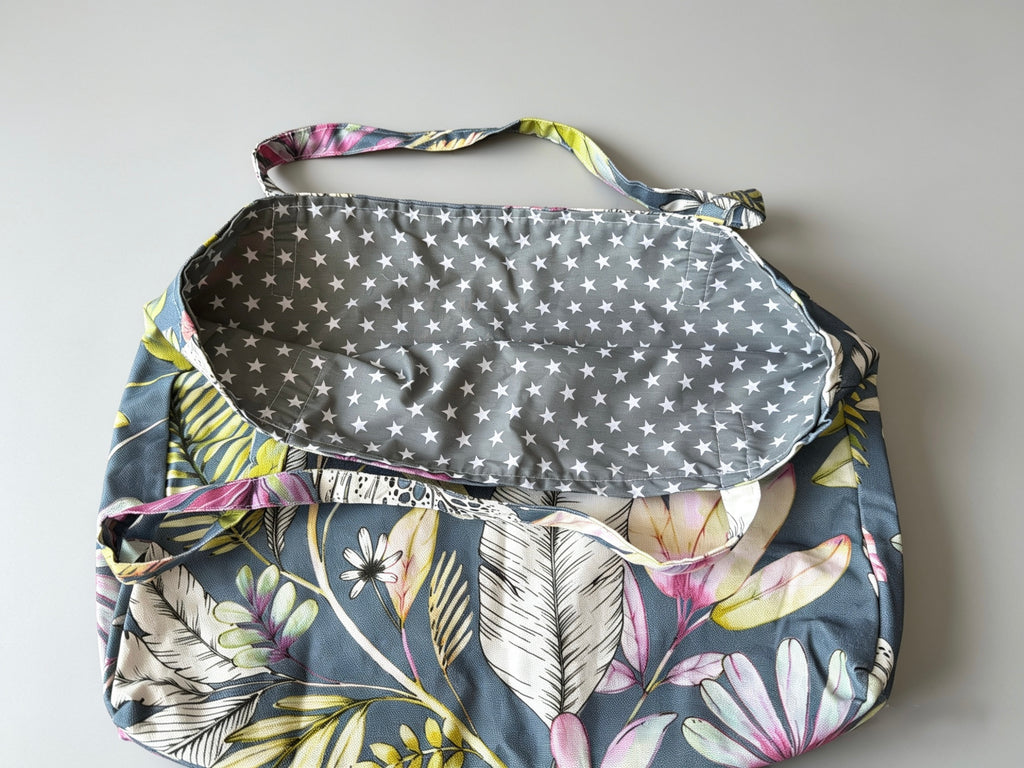 Tropical Leaf Print Tote Bag