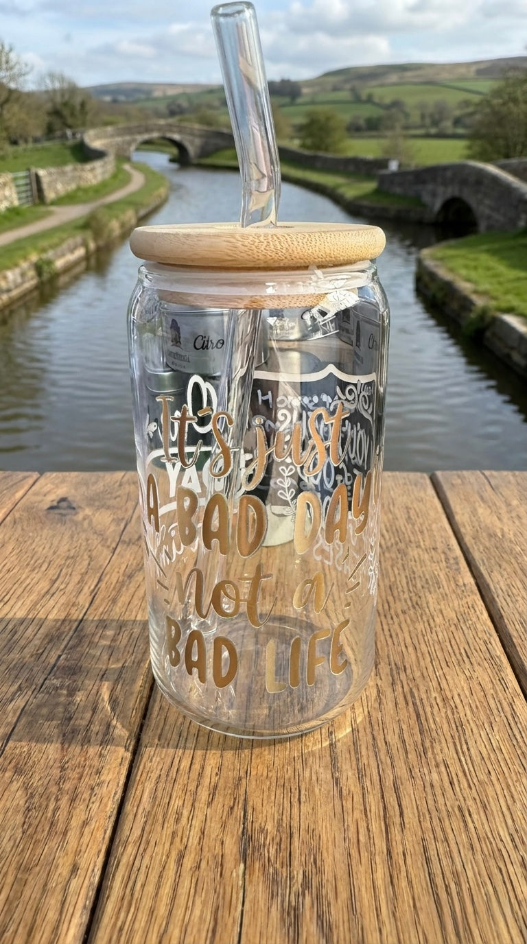 16oz Glass Tumbler - Inspirational Quotes