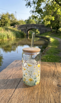 16oz Glass Tumbler - English Wildflowers