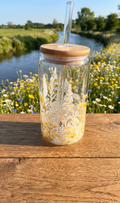 16oz Glass Tumbler - English Wildflowers