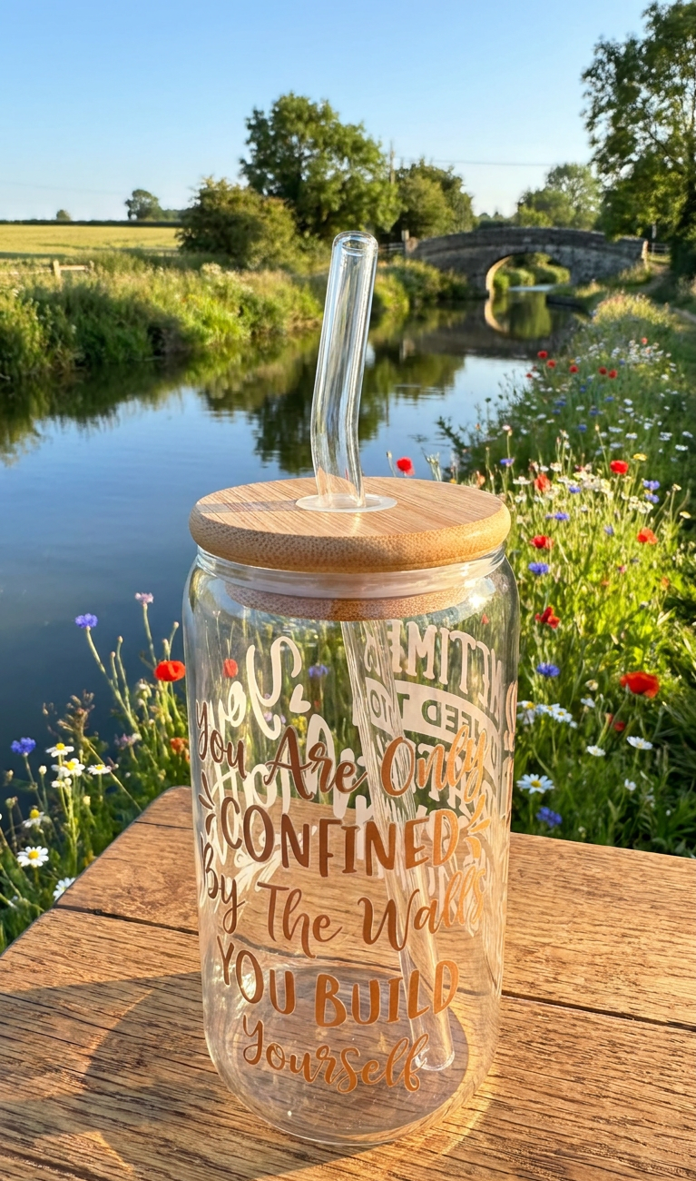 16oz Glass Tumbler - Inspirational Quotes