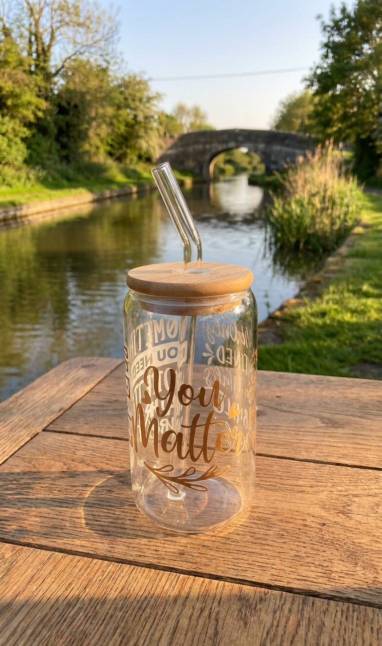16oz Glass Tumbler - Inspirational Quotes