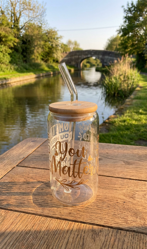 16oz Glass Tumbler - Inspirational Quotes