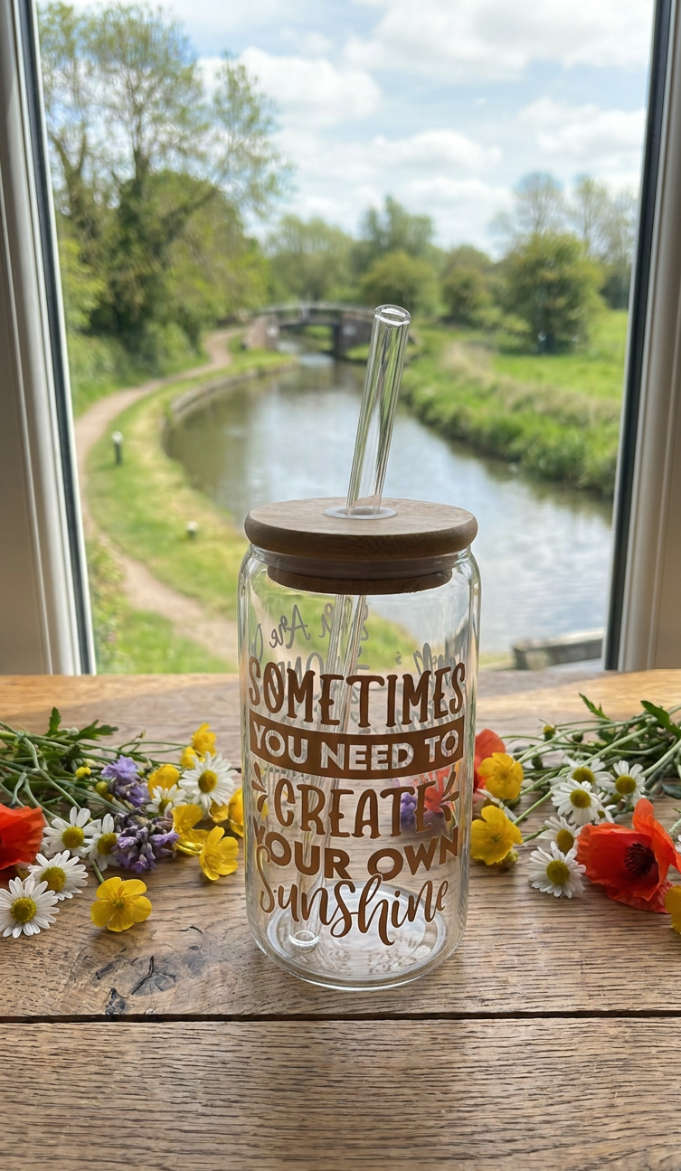 16oz Glass Tumbler - Inspirational Quotes